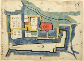 切絵図「御本丸ヨリ三ノ丸迄」（きりえず　ごほんまるよりさんのまるまで）
文久３年（1863）　福永正勝
